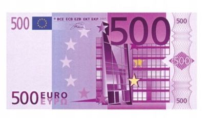 Essbar Banknoten 500 Euro-Geld Fondant Zuckermasse Tortenaufleger Tortenbild