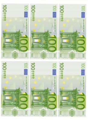 Essbar Banknoten 100 Euro-Geld Fondant Zuckermasse Tortenaufleger Tortenbild