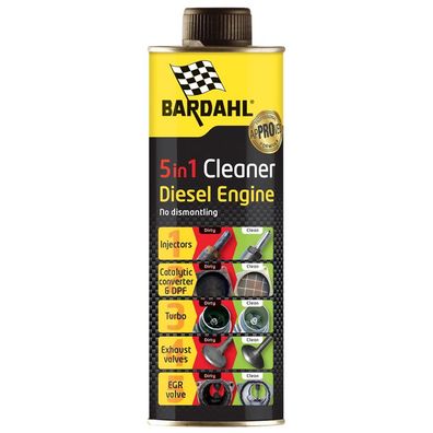 Bardahl Diesel 5 in 1 Cleaner - Diesel-Motorreiniger 5 in 1 - 500 ml
