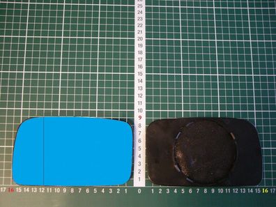 Außenspiegel Spiegelglas Ersatzglas VW Golf 2 ab 1987-91 Links asph Kpl Blau