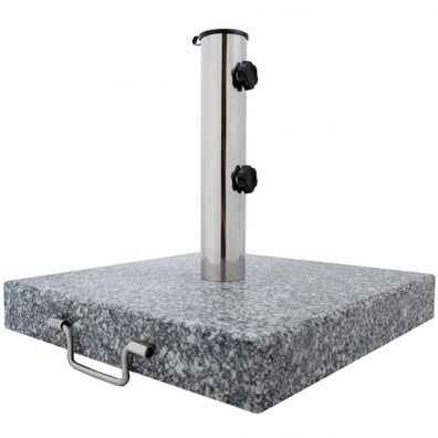 anaterra® Sonnenschirmständer Granit 30kg Quadratisch Rollen Griff Schirmständer