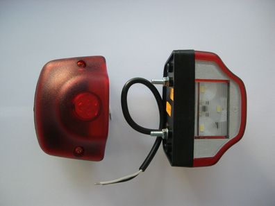 LED Kennzeichen Licht Leuchte Trailer Kipper Anhänger Weiss Rot 12V - 24 Volt