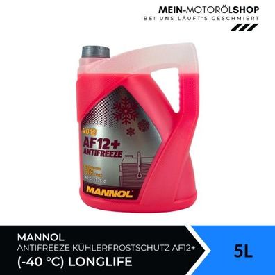 Mannol Antifreeze Kühlerfrostschutz AF12+ G12+ 5 Liter