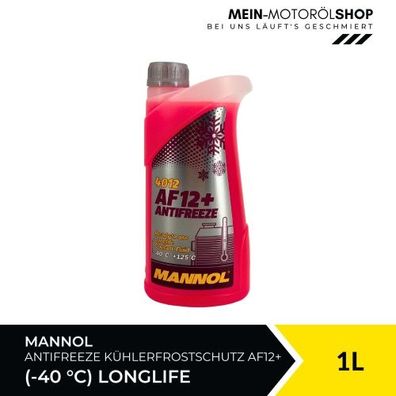 Mannol Antifreeze Kühlerfrostschutz AF12+ G12+ 1 Liter
