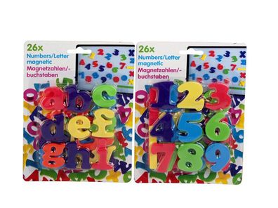 52x magnetische Buchstaben und Zahlen Magnetzahlen Magnetbuchstaben 52 Stück