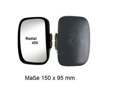 Blindspot Mirror Driving Safe Driving Reisemobil Wohnmobil ca 150x95mm R450°