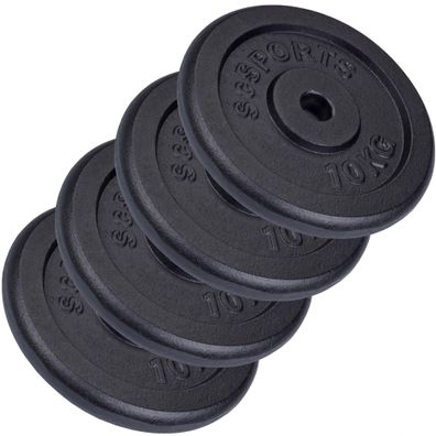 ScSPORTS® Hantelscheiben Set 40 kg Ø 30mm Gusseisen Gewichtsscheiben Gewichte