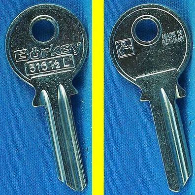 Schlüsselrohling Börkey 516 1/2 L für Huwil / Kleinzylinder, Möbelzylinder +