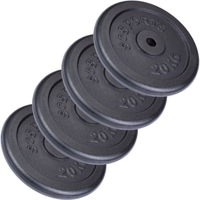 ScSPORTS® Hantelscheiben Set 80 kg Ø 30mm Gusseisen Gewichtsscheiben Gewichte