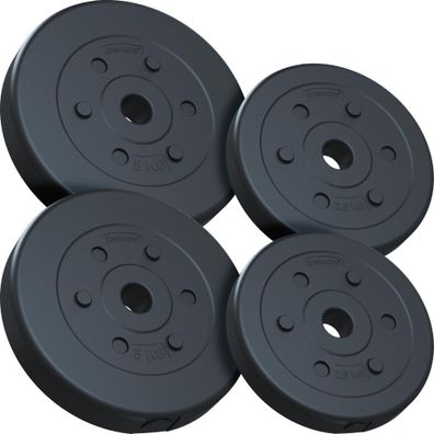 ScSPORTS® Hantelscheiben Set 15 kg Ø 30mm Kunststoff Gewichtsscheiben Gewichte