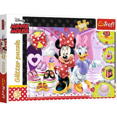 Disney Minnie Mouse - Glitter Puzzle 100 Teile