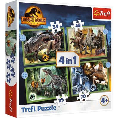 Jurassic World - 4 in 1 Puzzle 35, 48, 54, 70 Teile