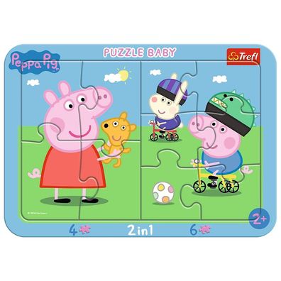 Peppa Pig - Puzzle 2 in 1 Baby 4 + 6 Teile