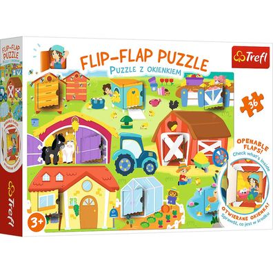 Flip-Flap - Puzzle - Auf dem Bauernhof - 36 Teile