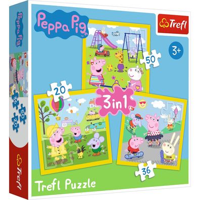 Peppa Pig Ein schöner Tag - Puzzle 3in1 20-50 Teile