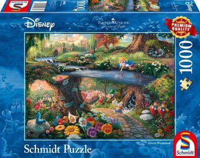 Disney, Alice im Wunderland - 1000 Teile Puzzle (Thomas Kinkade)