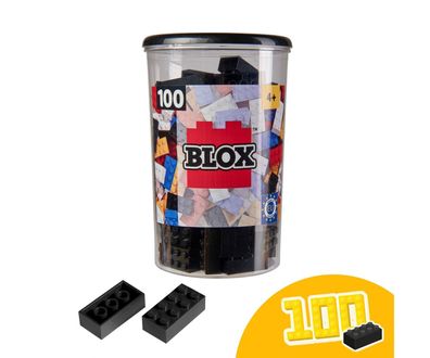 Simba 104118916 - Blox 100 schwarze 8er Steine in Dose (Androni)