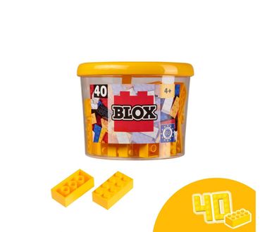 Simba 104118857 - Blox 40 gelbe 8er Steine in Dose (Androni)