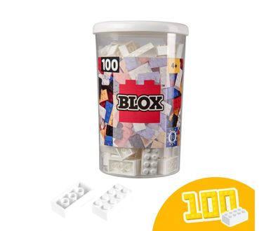 Simba 104118915 - Blox 100 weiße 8er Steine in Dose (Androni)