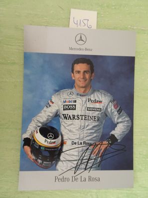 alte Autogrammkarte Pedro De La Rosa Mercedes Benz 2004 Formula Championship