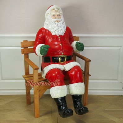 Weihnachtsmann sitzend für Schlitten oder Bank Figur Statue Skulptur Dekoration