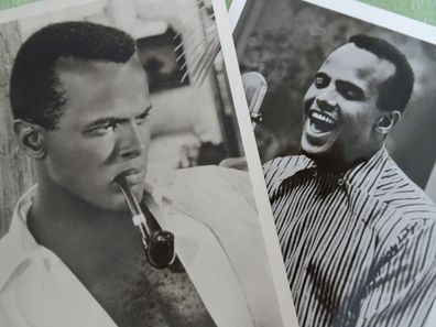 2 alte Postkarte AK Harry Belafonte UFA Teldec