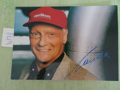 Autogrammkarte Niki Lauda mit Biography bis 2003 Formel 1