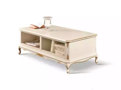 Luxus Couchtisch Weiß Tisch Italienische Möbel Klassischer Design Neu