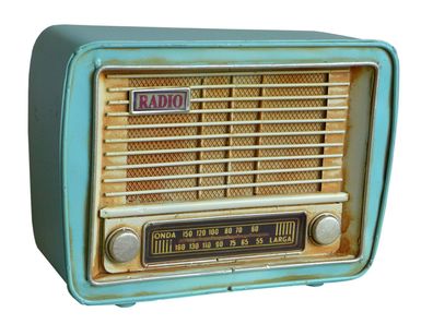 Spardose Radio im Old Look | Metall Sparbüchse Geldgeschenk Geschenk | 17x23 cm
