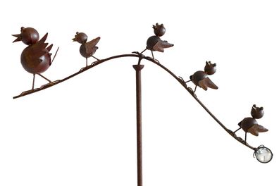 Gartenpendel Vogelgruppe | Blumenstecker Gartenstecker Gartendeko | 160x69 cm