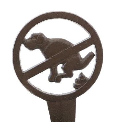 Beetstecker Hundeklo | Stecker Hund aus Gusseisen Hundehaufen verbotsschild 30cm