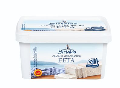 Sirtakis Feta 2x 400g Behälter griechischer Schafskäse in Salzlake 43% Fett i. Tr.