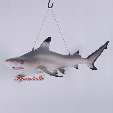 Schwarzspitzen-Riffhai Hai Heifisch Shark Figur Statue lebensecht Dekoratiob Fisch