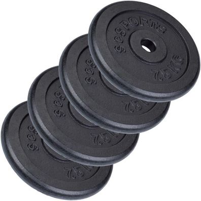 ScSPORTS® Hantelscheiben Set 30 kg 30/31mm Gusseisen Gewichtsscheiben Gewichte