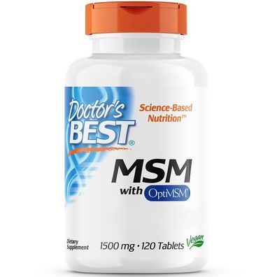 Doctor's Best, Best MSM, 1500mg, 120 Tabletten