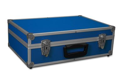 Gorando® Transportkoffer blau Alurahmen 440x300x130mm Werkzeuge etc.