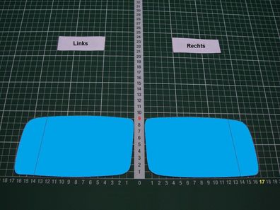 Außenspiegel Spiegelglas Ersatzglas VW Scirocco 2 ab 1981-1992 Links asph Blau