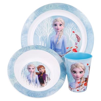 Disney Frozen 2 / Die Eiskönigin 2 - 3-teiliges Mikro Geschirrset für Kinder
