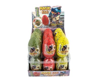 Dino Magic Egg - Sammlerei mit Spielzeug von Dino im Display - 18 Stück