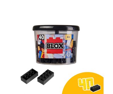 Simba 104118895 - Blox 40 schwarze 8er Steine in Dose (Androni)