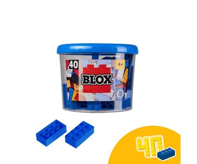 Simba 104118881 - Blox 40 blaue 8er Steine in Dose (Androni)