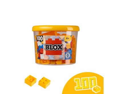 Simba 104114110 - Blox 100 gelbe 4er Steine in Dose (Androni)