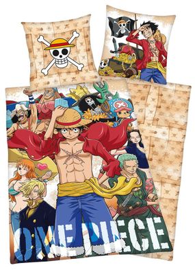 One Piece - Wendebettwäsche (Renforcé) - 80 x 80 / 135 x 200 cm