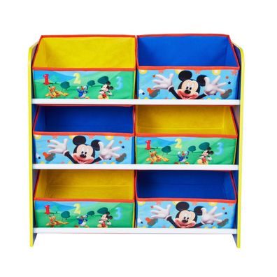 Mickey Mouse  - Regal zur Spielzeugaufbewahrung mit sechs Kisten für Kinder