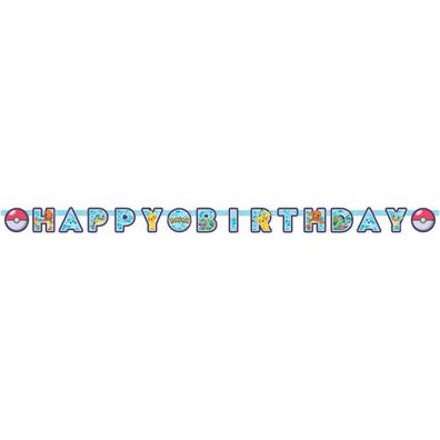 Pokémon - Happy Birthday - Letter Banner/ Girlande 218 x 12 cm