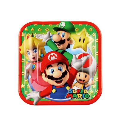Super Mario - Pappteller 18x18cm