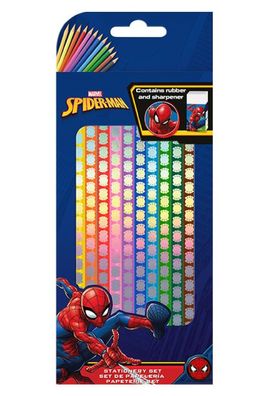 Marvel Spiderman - Bunstifte mit Radiergummi und Spitzer