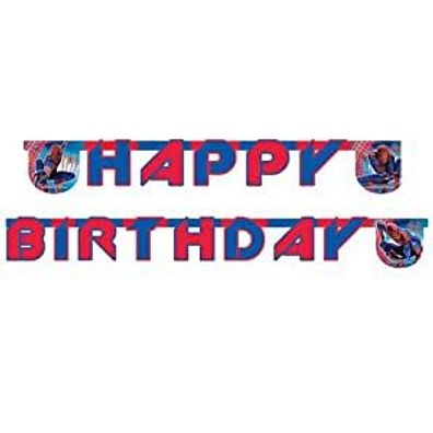 Spiderman - 1 Happy Birthday Banner