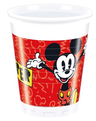 Mickey Super Cool - 8 Plastikbecher 200ml
