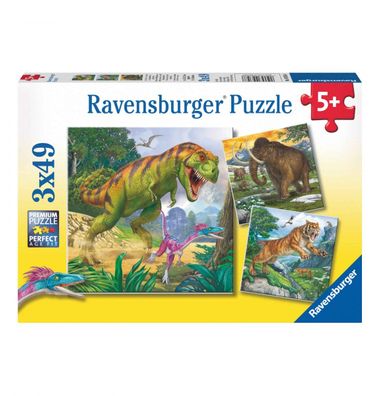 Herrscher der Urzeit - Puzzle 3x49 Teile